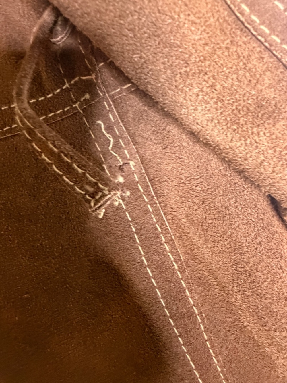 Vintage Brown Suede  Long Coat with Belt Made in Canada - Picture 4 of 10